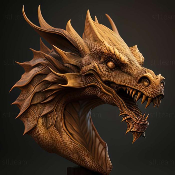 3д модель дракона
